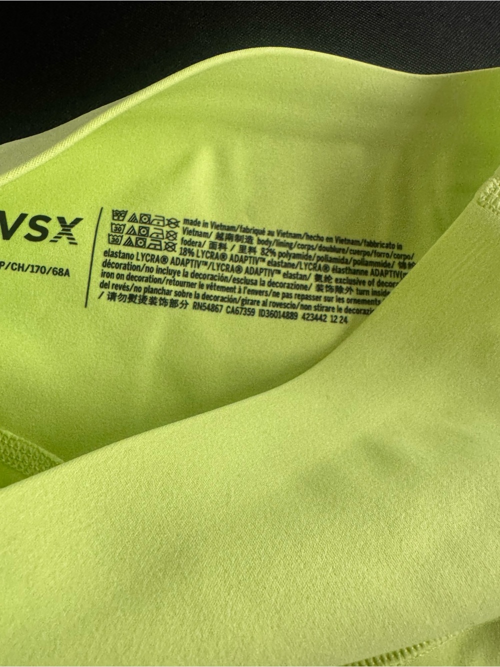 VSX Neon Yellow High-Waist Leggings - Picture 3 of 3